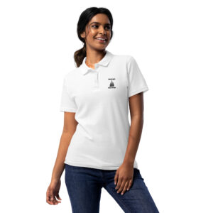 p08 women’s pique polo shirt white