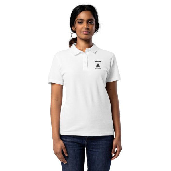 p08 women’s pique polo shirt white