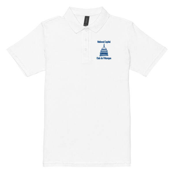 p08 women’s pique polo shirt white