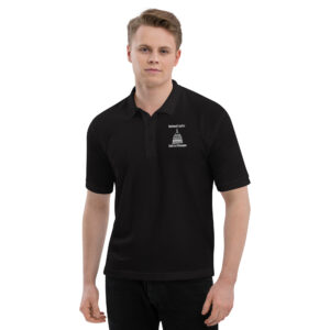 p04 men's premium polo logo#1